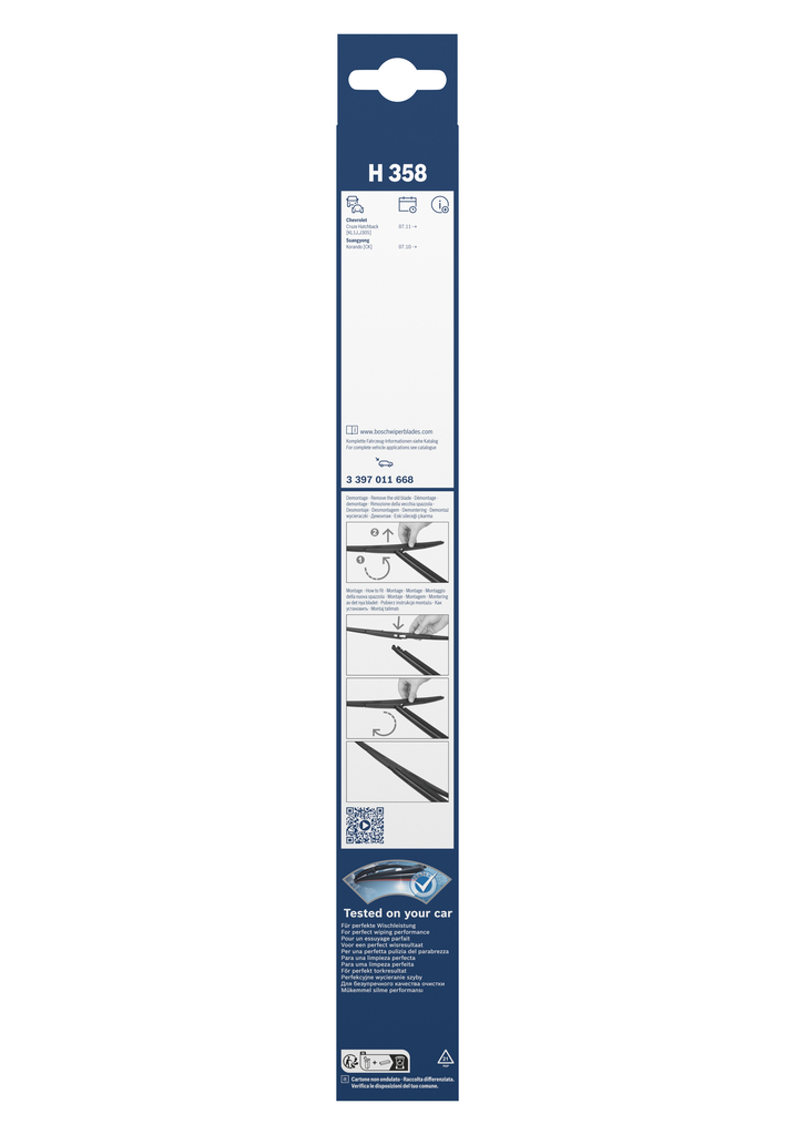 BOSCH Viskerblad 3397011668 for CHEVROLET SSANGYONG