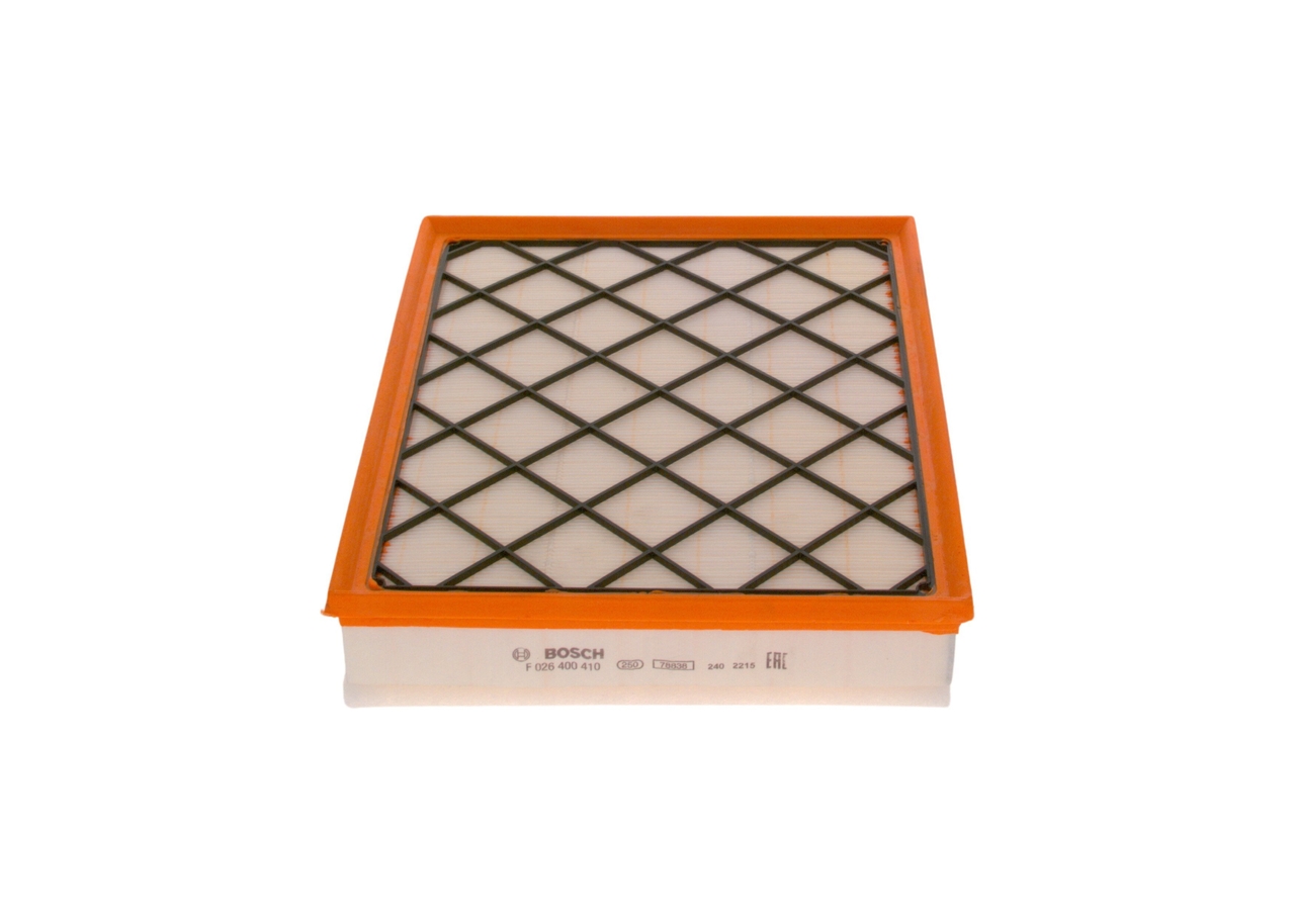 BOSCH Luftfilter f026400410 Filterindsats length_mm_203|Længde [mm]|324 width_mm_206|Bredde [mm]|256 height_mm_209|Højde [mm]|50 50mm for BMW