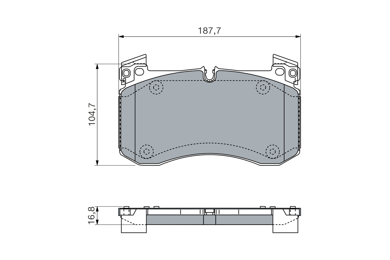 BOSCH Bremseklodser 0986460037 for MERCEDES-BENZ