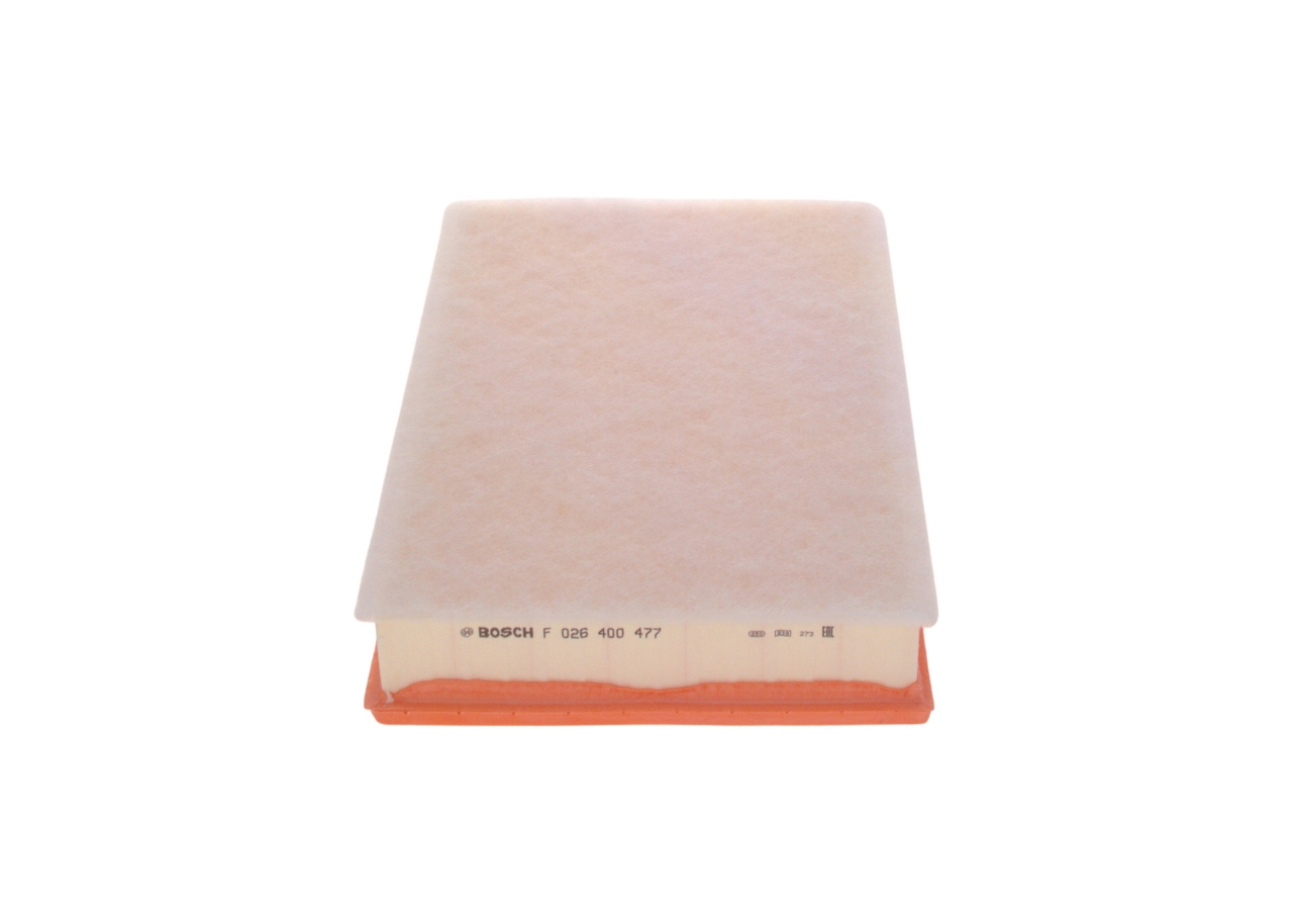 BOSCH Luftfilter f026400477 Filterindsats length_mm_203|Længde [mm]|346 width_mm_206|Bredde [mm]|223 height_mm_209|Højde [mm]|50 50mm for VW