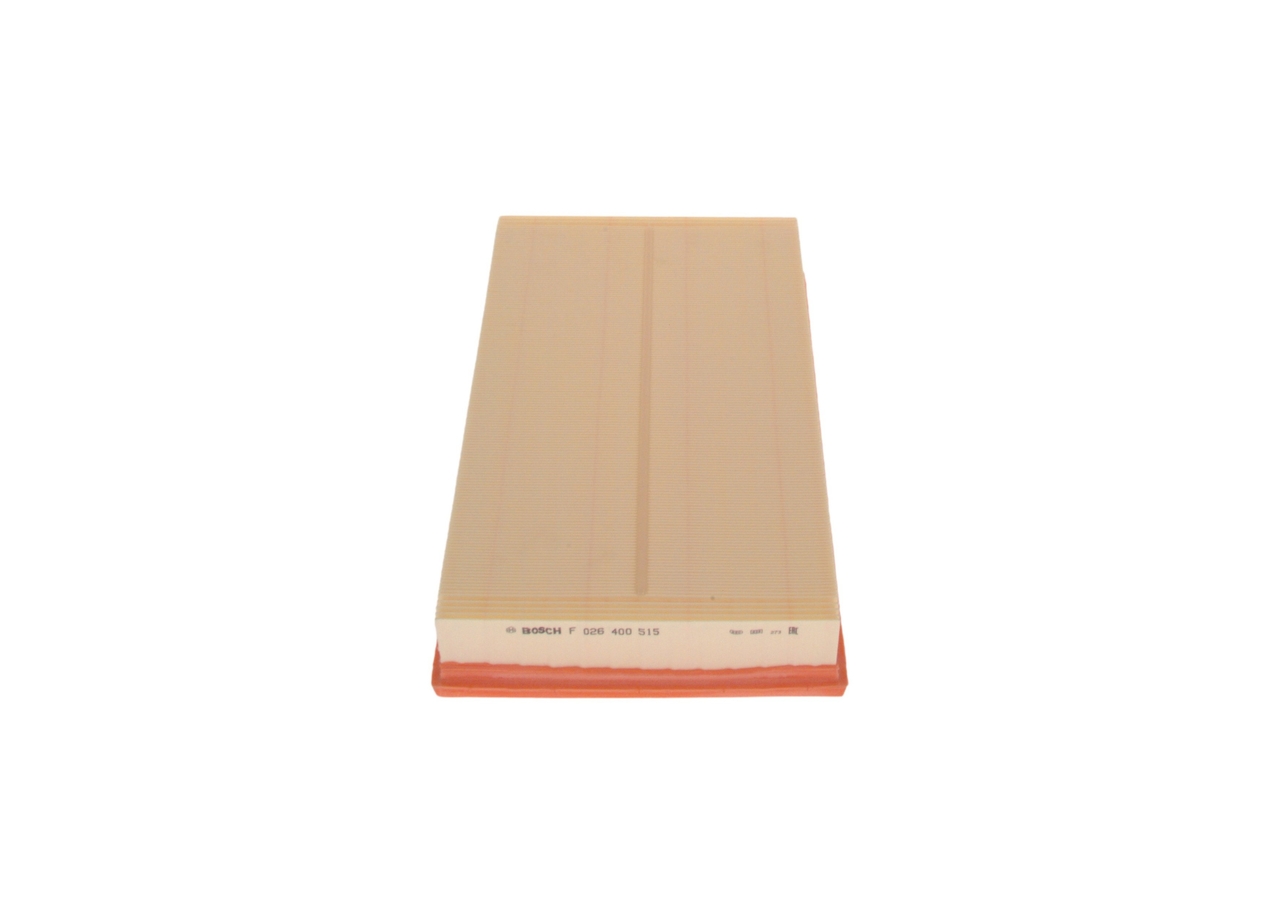 BOSCH Luftfilter f026400515 Filterindsats length_mm_203|Længde [mm]|374 width_mm_206|Bredde [mm]|213 height_mm_209|Højde [mm]|58 58mm for VW