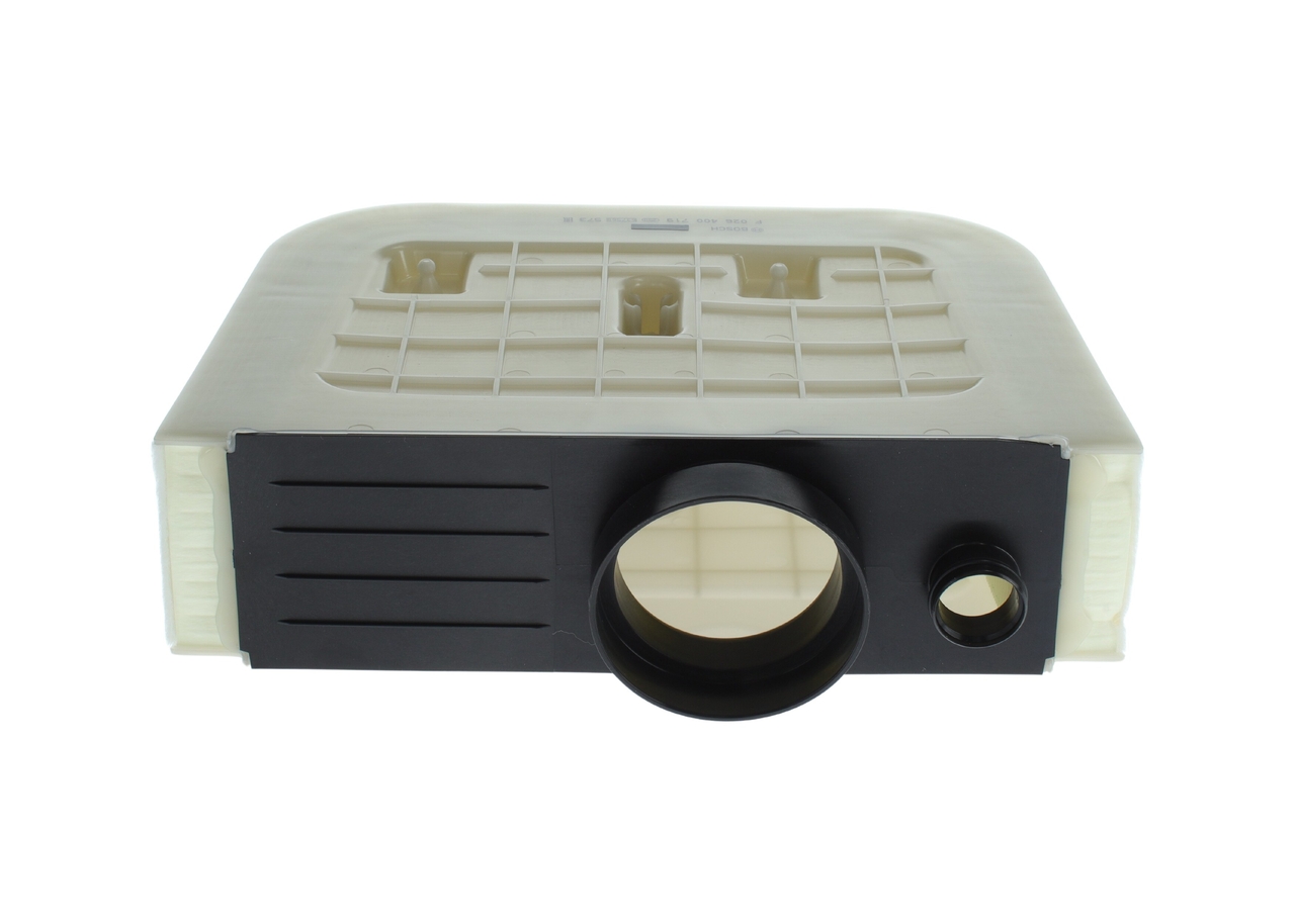 BOSCH Luftfilter F 026 400 719 Filterindsats length_mm_203|Længde [mm]|250 width_mm_206|Bredde [mm]|377 height_mm_209|Højde [mm]|101 101mm for CUPRA
