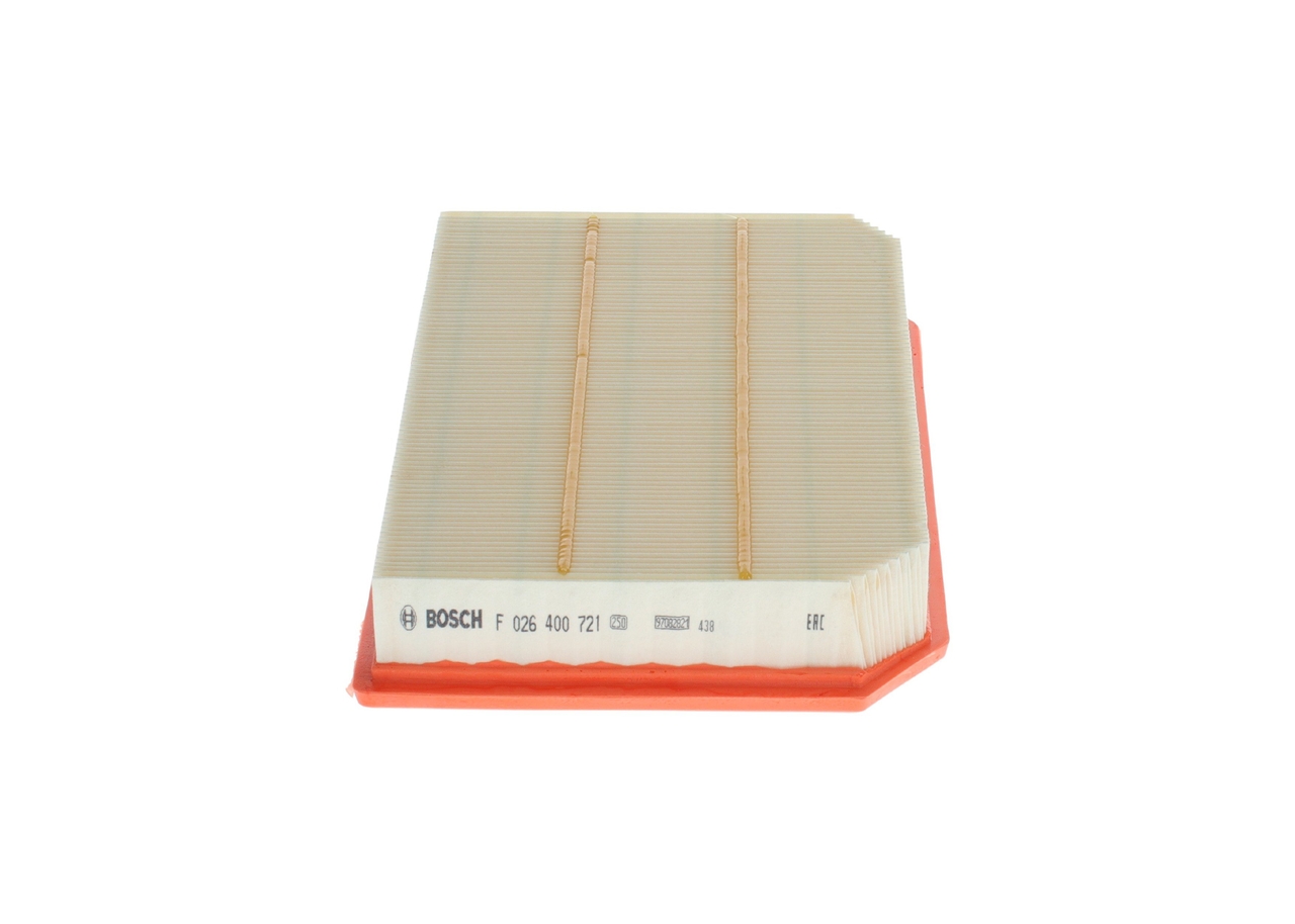BOSCH Luftfilter f026400721 Filterindsats length_mm_203|Længde [mm]|277 width_mm_206|Bredde [mm]|188 height_mm_209|Højde [mm]|47 47mm for MERCEDES-BE