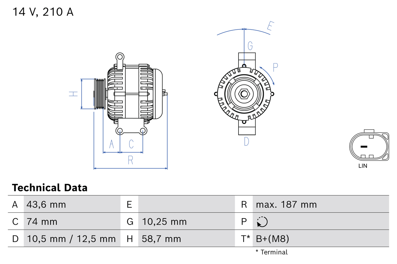 BOSCH Generator 0986085670 for FORD