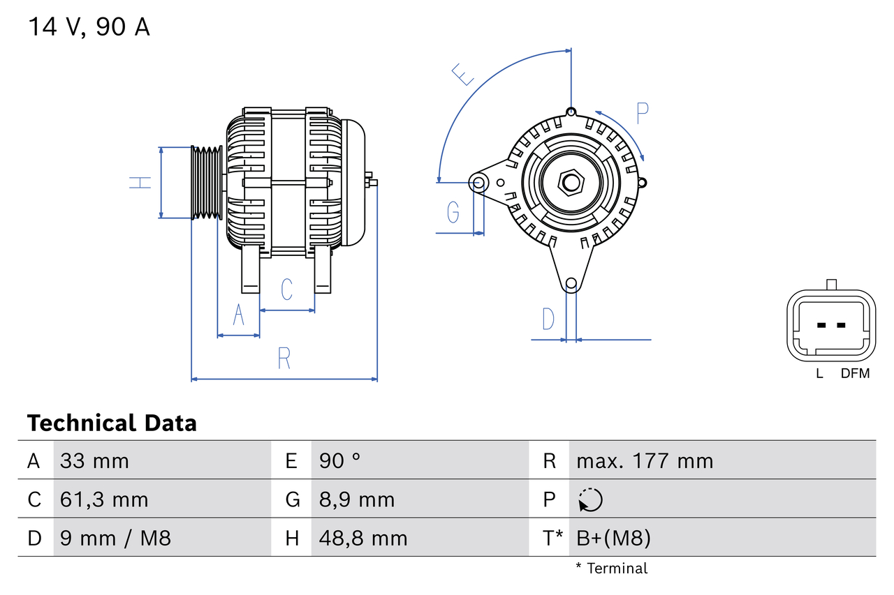 BOSCH Generator 0986086230 for RENAULT