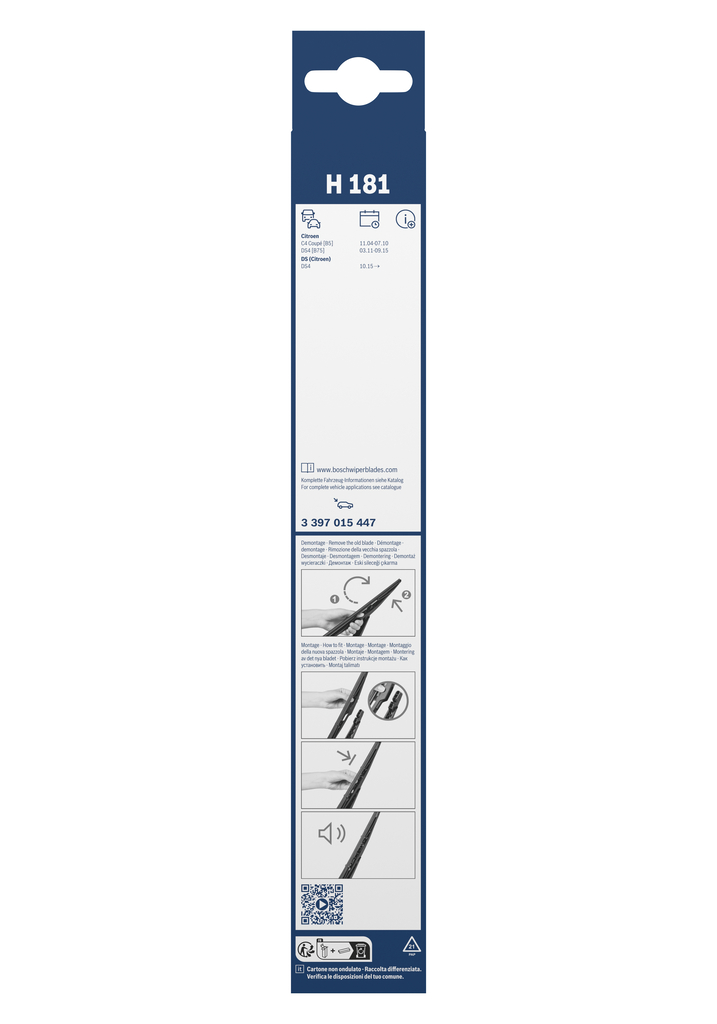 BOSCH Viskerblad 3397015447 for CITROËN