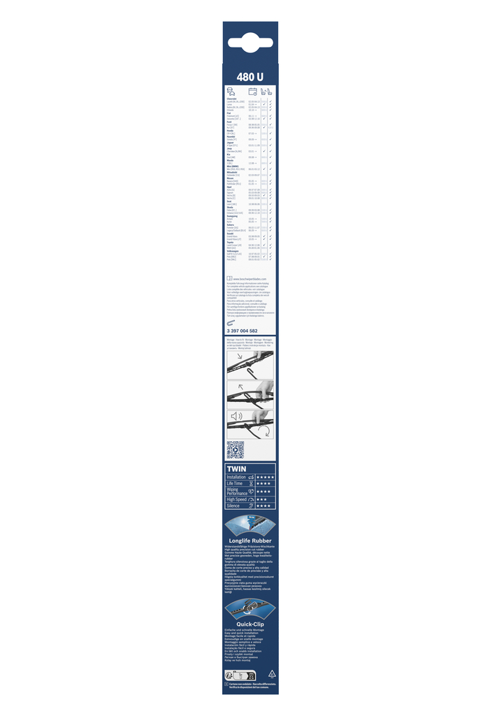 BOSCH Viskerblad 3397004582 for PORSCHE