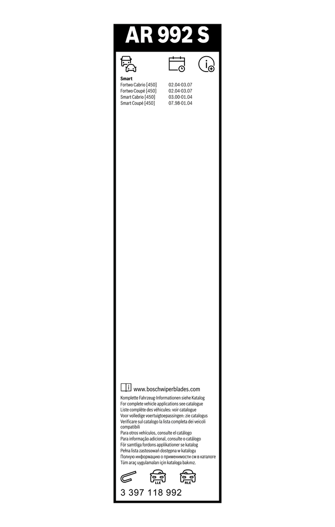 BOSCH Viskerblad 3397118992 foran