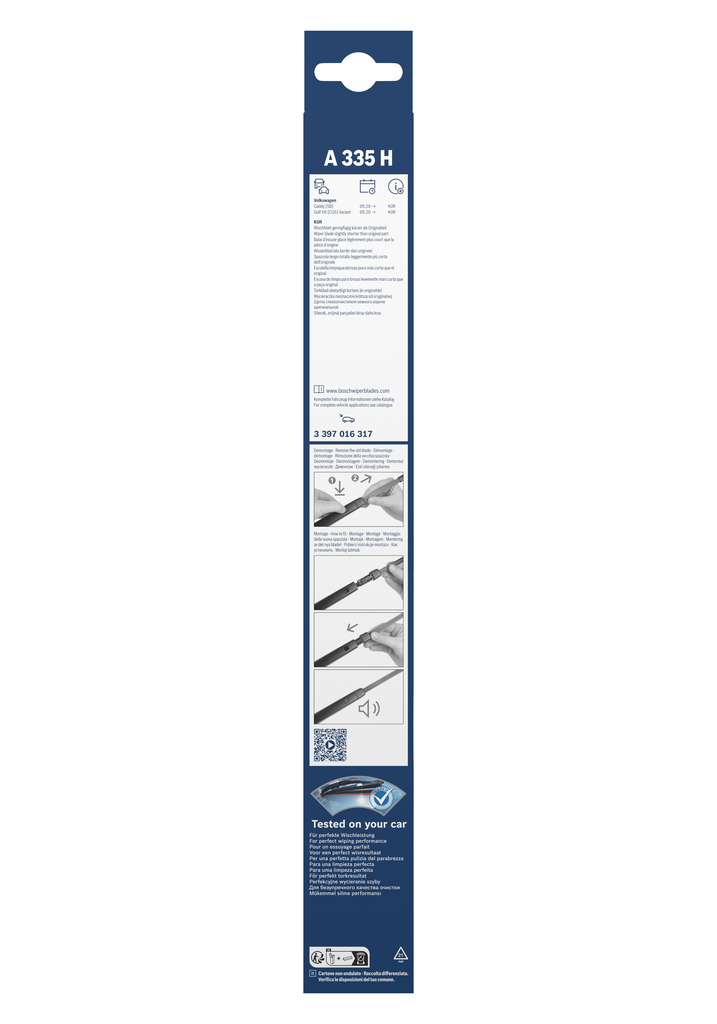 BOSCH Viskerblad 3 397 016 317 for SKODA VW