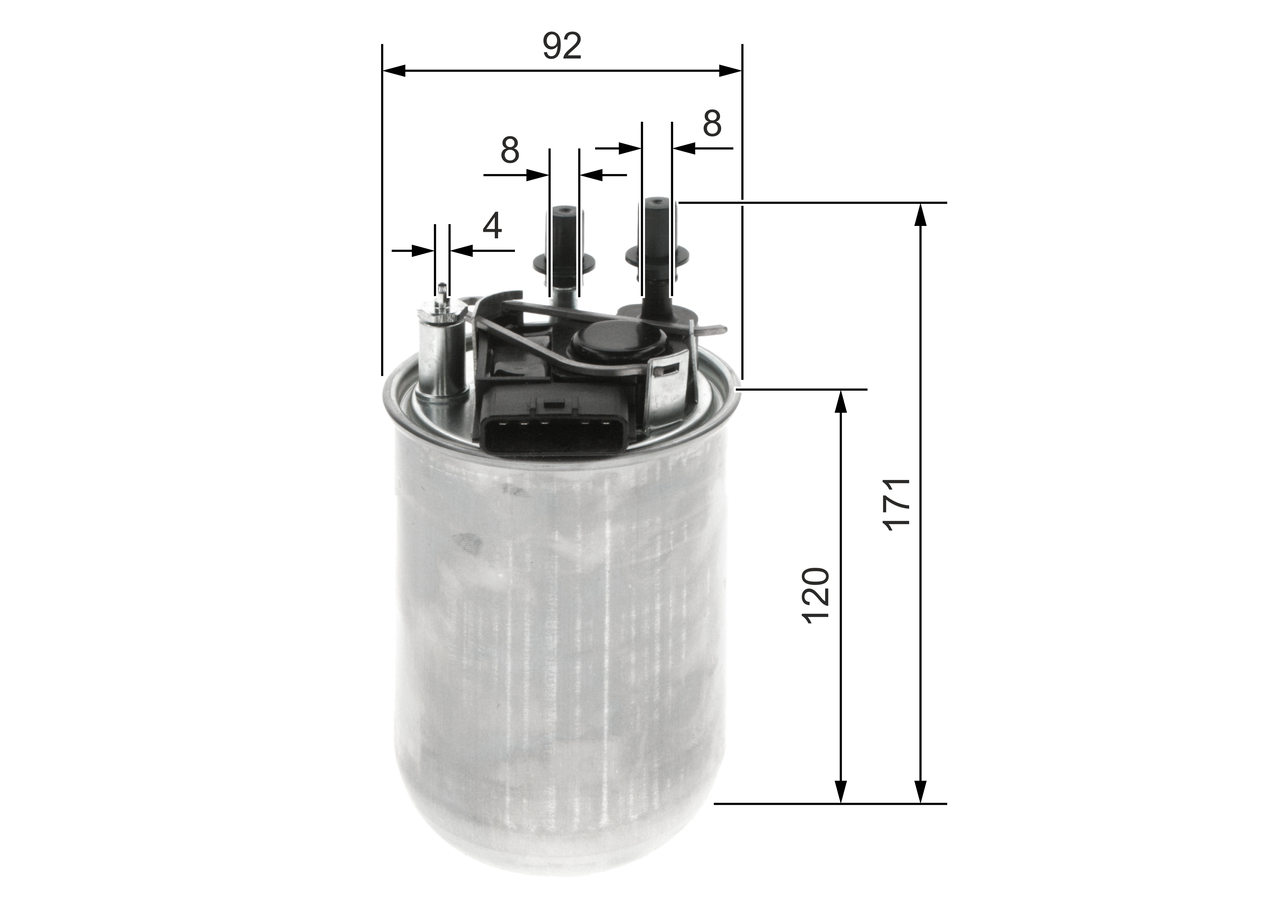 BOSCH Brændstof-filter f026402200 Lednings 171mm for NISSAN