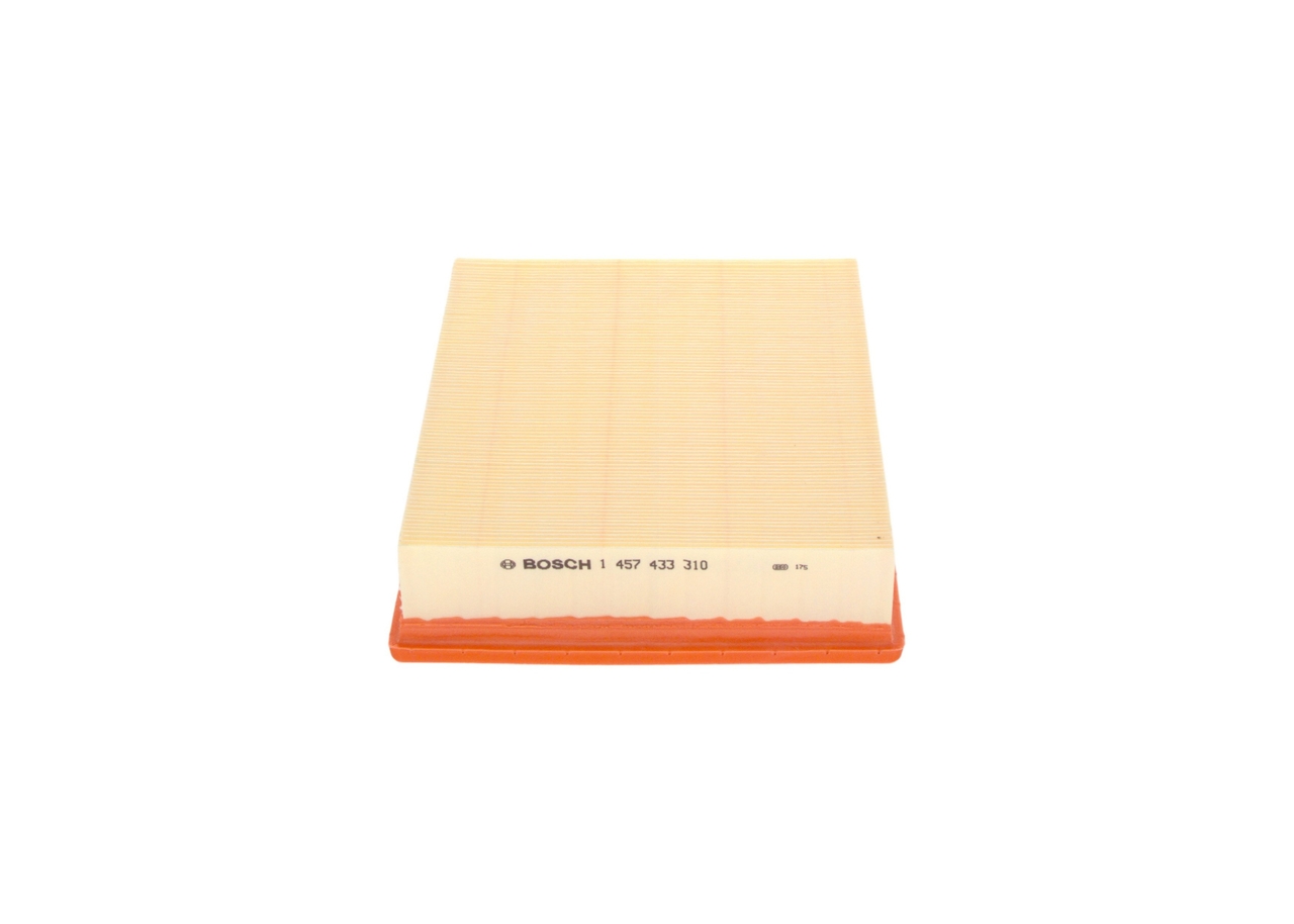 BOSCH Luftfilter 1457433310 Filterindsats length_mm_203|Længde [mm]|254 width_mm_206|Bredde [mm]|212,5 height_mm_209|Højde [mm]|57 quantity_563|Mængde