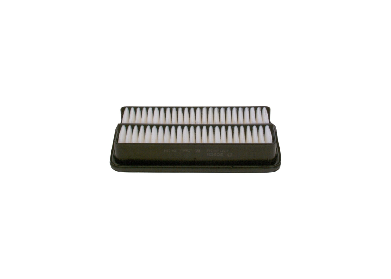 BOSCH Luftfilter f026400016 Filterindsats length_mm_203|Længde [mm]|258 width_mm_206|Bredde [mm]|127 height_mm_209|Højde [mm]|46 46mm for HYUNDAI