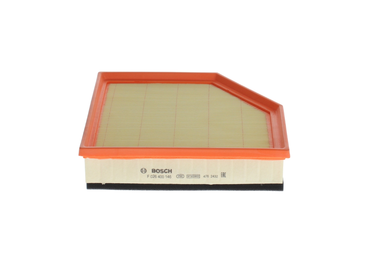 BOSCH Luftfilter f026400146 Filterindsats length_mm_203|Længde [mm]|211 width_mm_206|Bredde [mm]|238 height_mm_209|Højde [mm]|60 quantity_563|Mængde|1