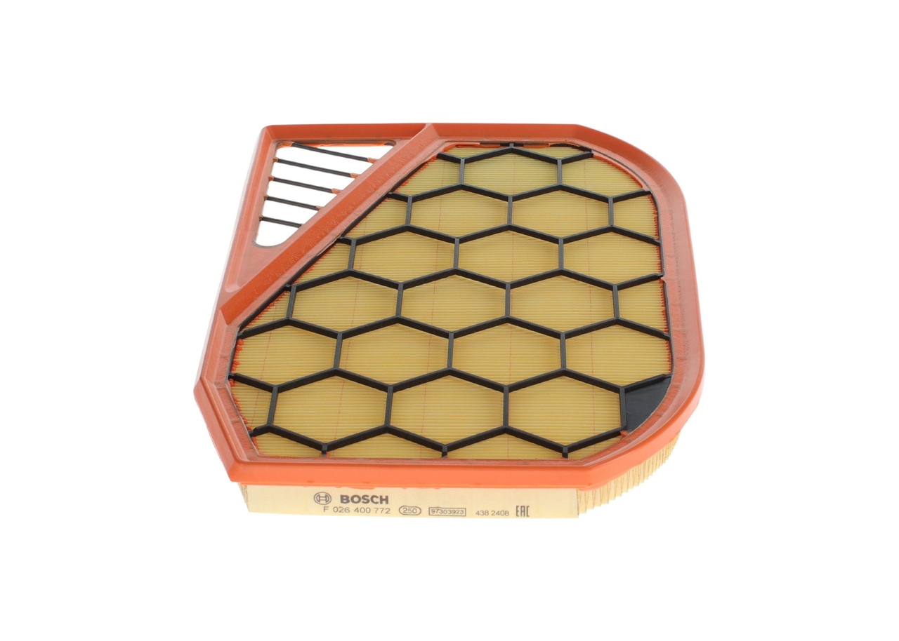 BOSCH Luftfilter f026400772 Filterindsats length_mm_203|Længde [mm]|350 width_mm_206|Bredde [mm]|246 height_mm_209|Højde [mm]|33 33mm for LANCIA