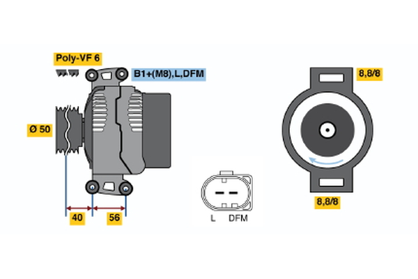 BOSCH Generator 0986046320 for MERCEDES-BENZ