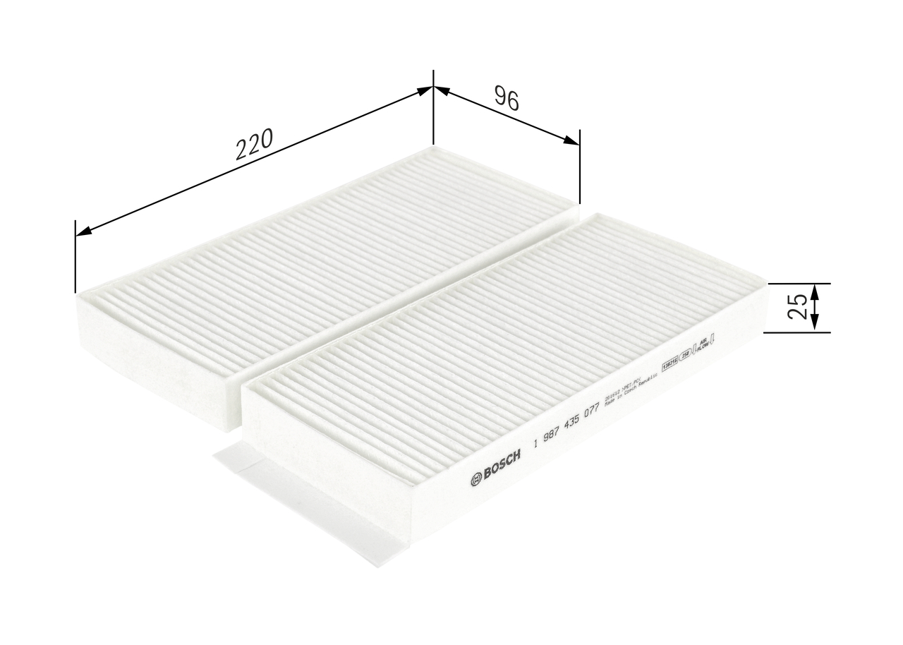 BOSCH Kabineluftfilter 1987435077 for SSANGYONG
