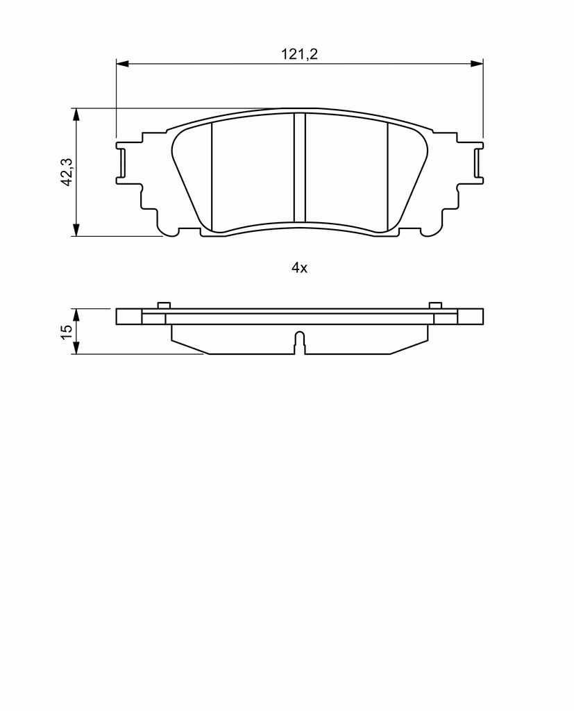 BOSCH Bremseklodser 0986494822 for LEXUS