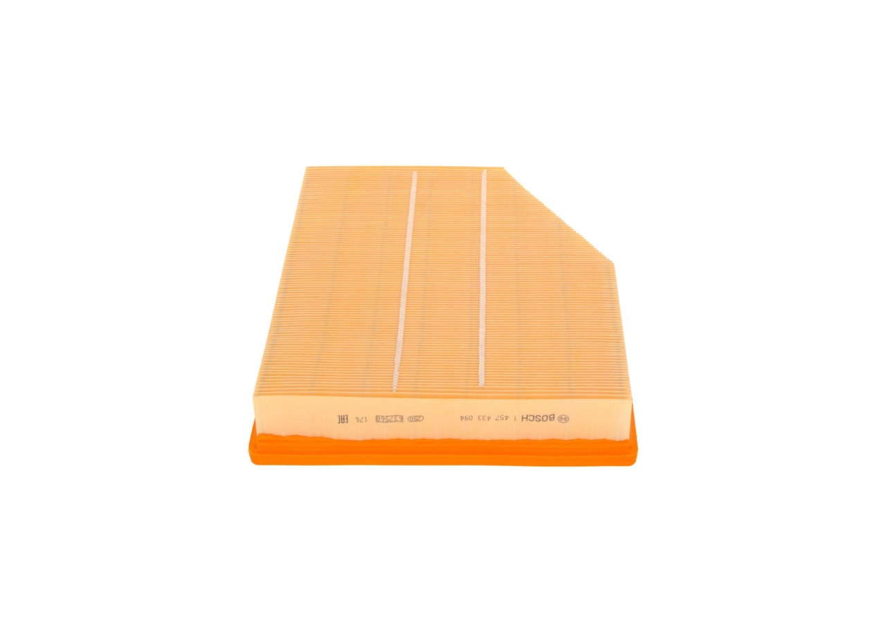BOSCH Luftfilter 1457433094 Filterindsats length_mm_203|Længde [mm]|295 width_mm_206|Bredde [mm]|231 height_mm_209|Højde [mm]|46 quantity_563|Mængde|1
