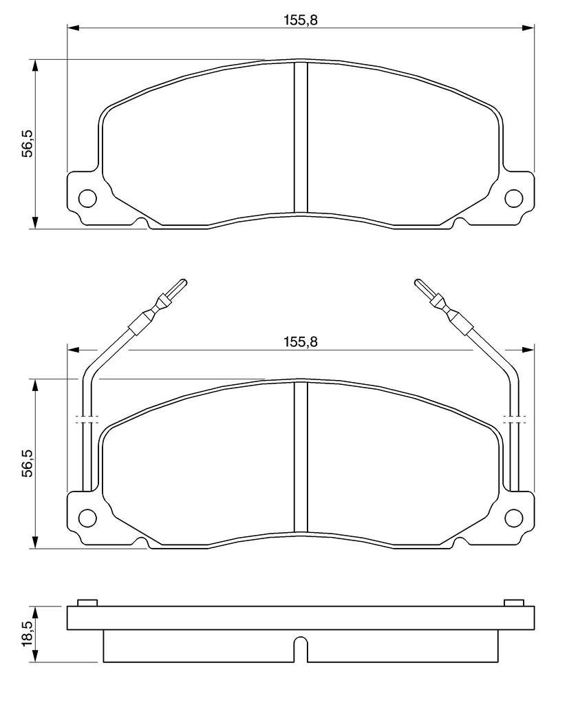 BOSCH Bremseklodser 0986460946 for DAF HOLDEN RENAULT DACIA