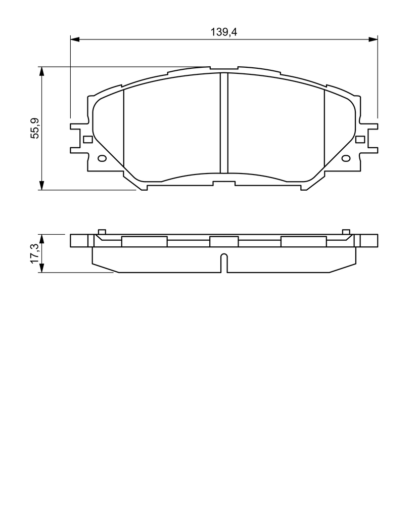 BOSCH Bremseklodser 0986494240 for LEXUS TOYOTA