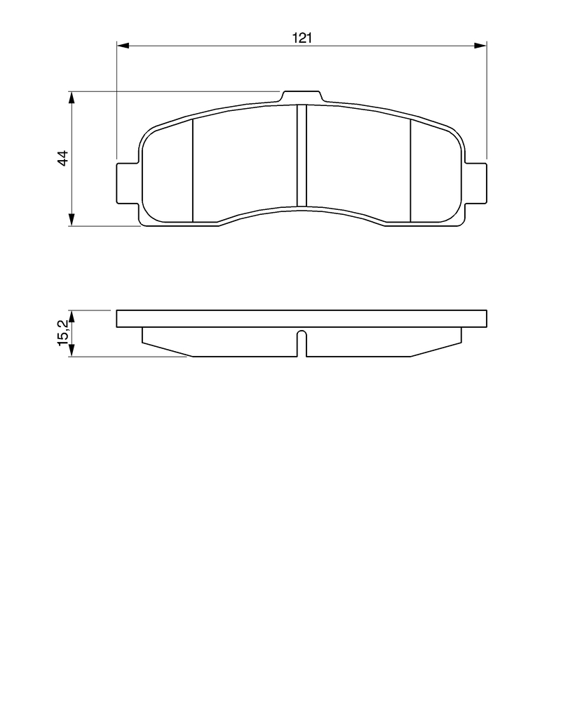 BOSCH Bremseklodser 0 986 461 122 for NISSAN