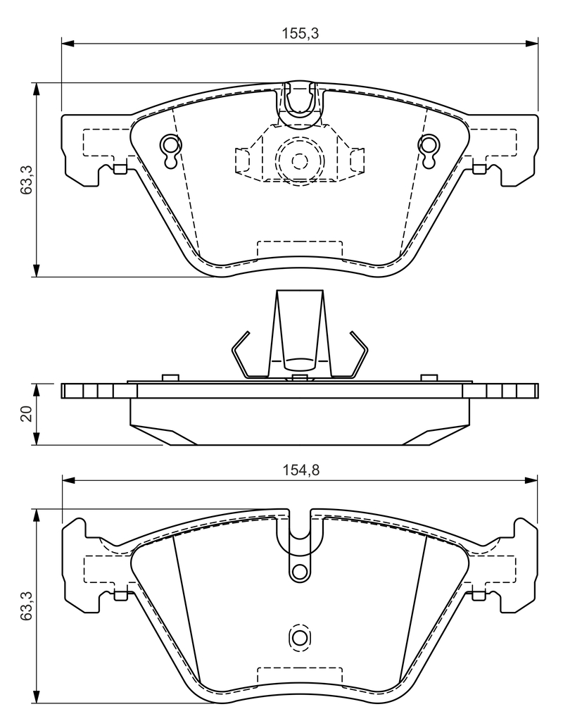 BOSCH Bremseklodser 0986494118 for BMW