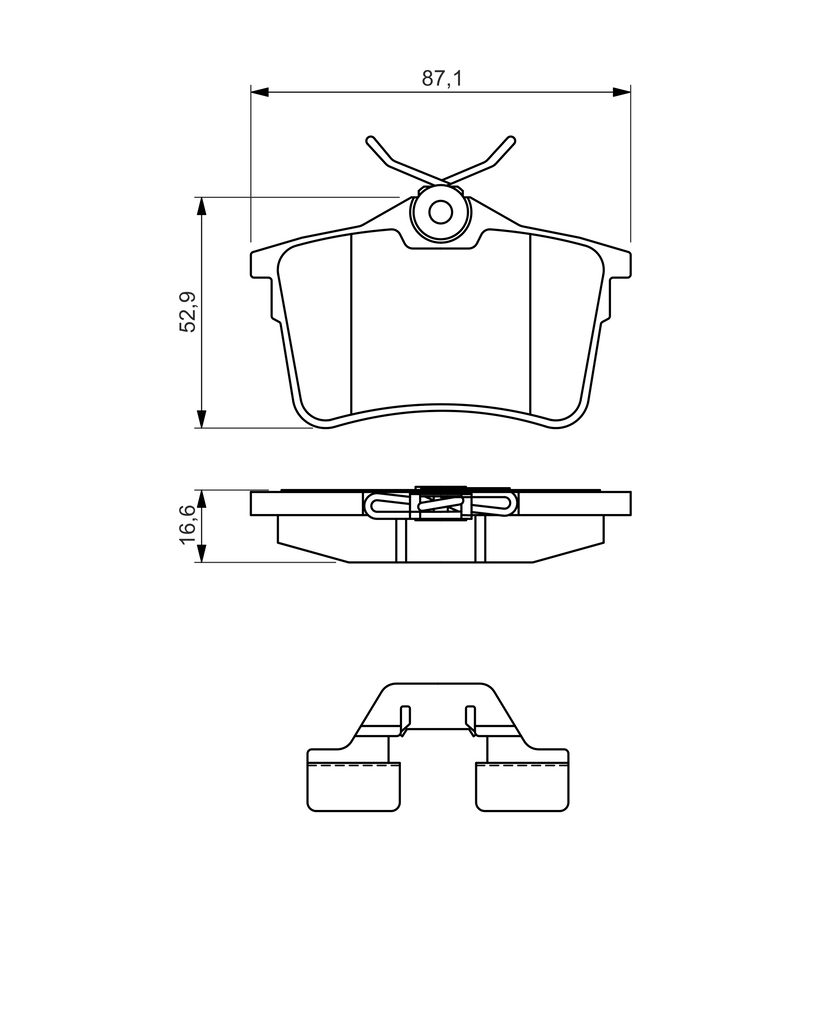 BOSCH Bremseklodser 0986494646 for PEUGEOT CITROËN