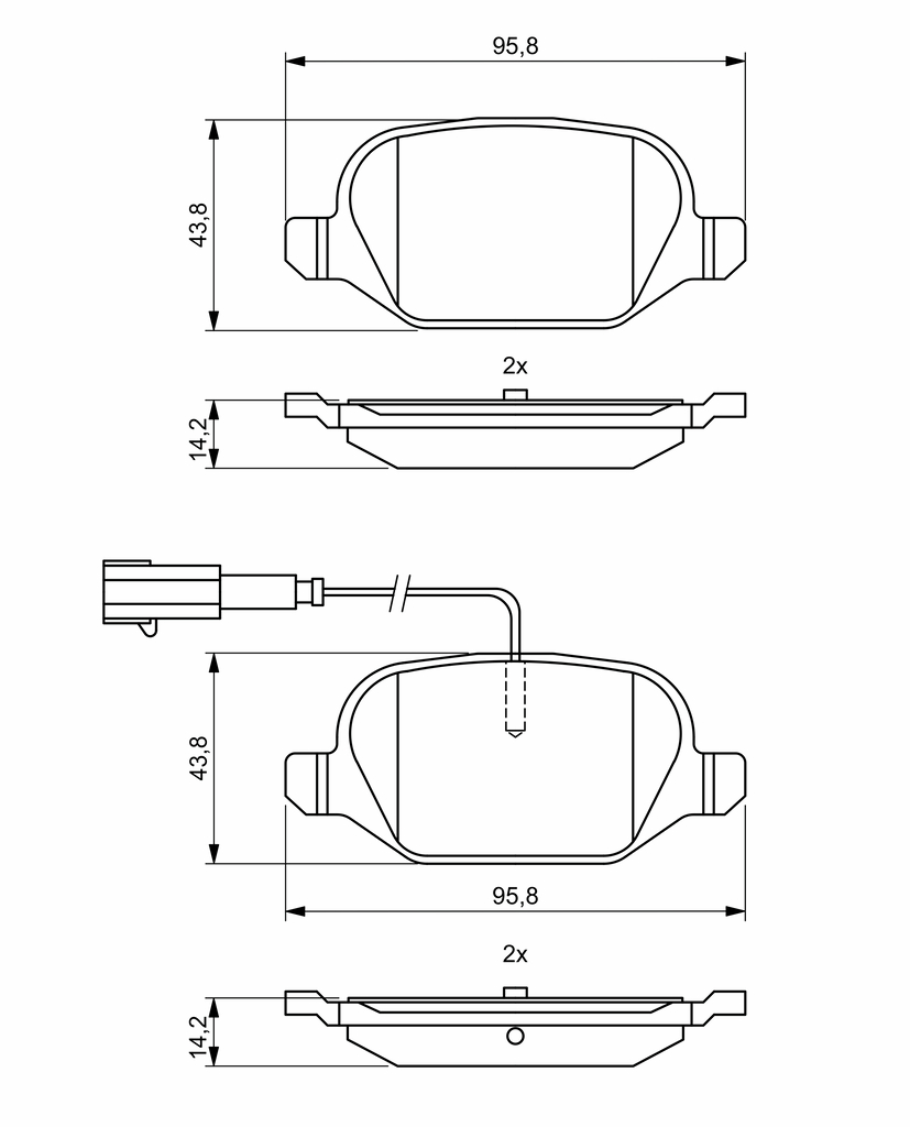 BOSCH Bremseklodser 0986494779 for LANCIA