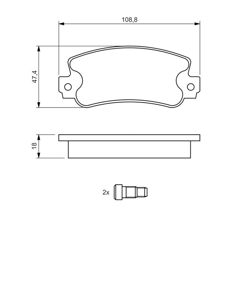 BOSCH Bremseklodser 0986424098 for LANCIA AUTOBIANCHI FIAT FSO SEAT