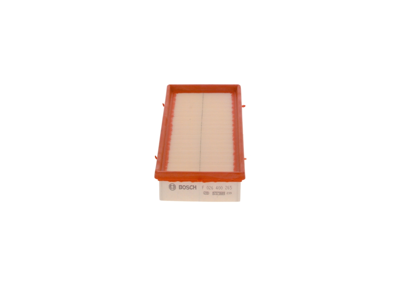 BOSCH Luftfilter f026400265 Filterindsats length_mm_203|Længde [mm]|245 width_mm_206|Bredde [mm]|121 height_mm_209|Højde [mm]|46 quantity_563|Mængde|1