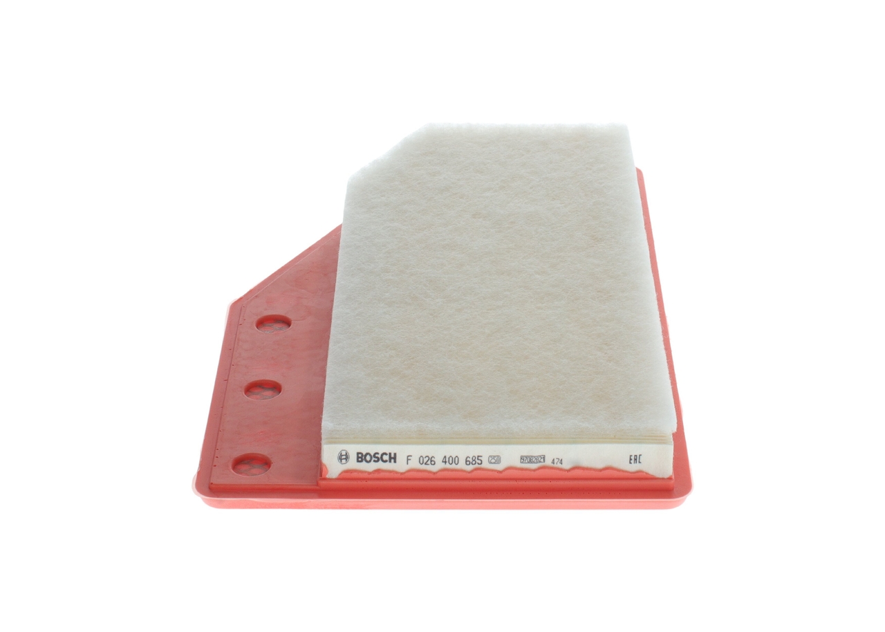 BOSCH Luftfilter F 026 400 685 Filterindsats length_mm_203|Længde [mm]|351 width_mm_206|Bredde [mm]|232 height_mm_209|Højde [mm]|56 56mm for VAUXHALL
