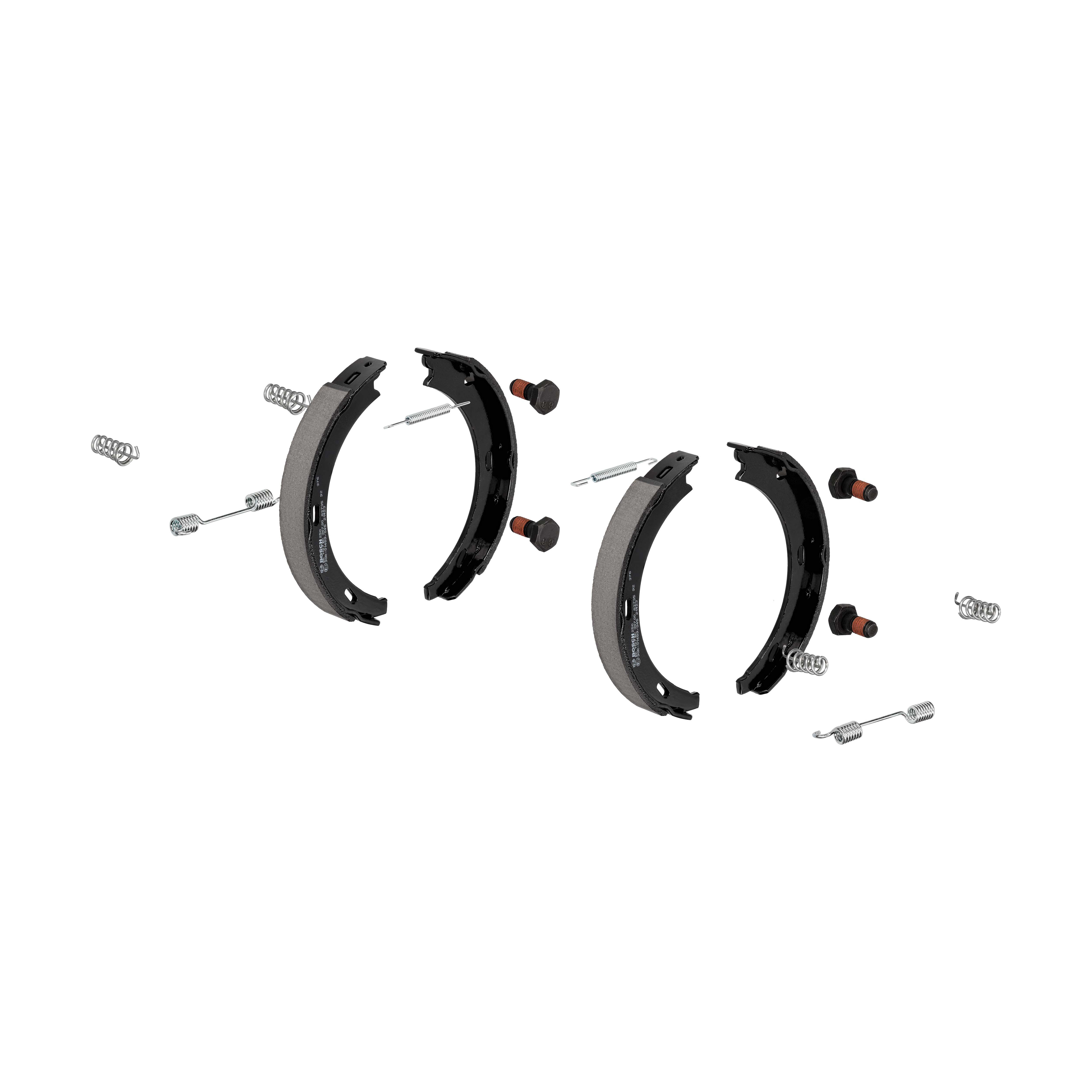 BOSCH Bremsebakkesæt, parkeringsbremse 0 986 487 543 for MERCEDES-BENZ