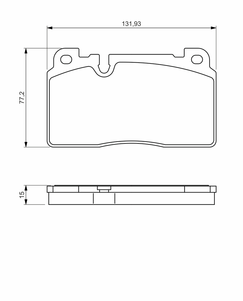 BOSCH Bremseklodser 0986494702 for AUDI VW