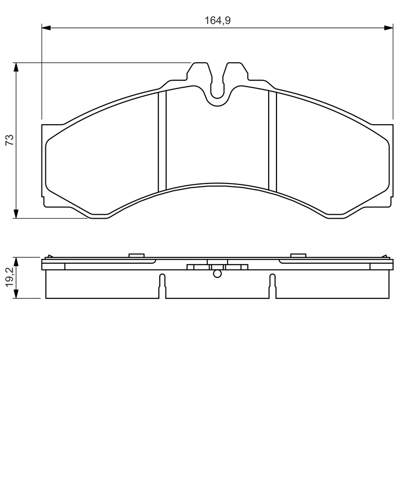 BOSCH Bremseklodser 0986424832 for MERCEDES-BENZ VW