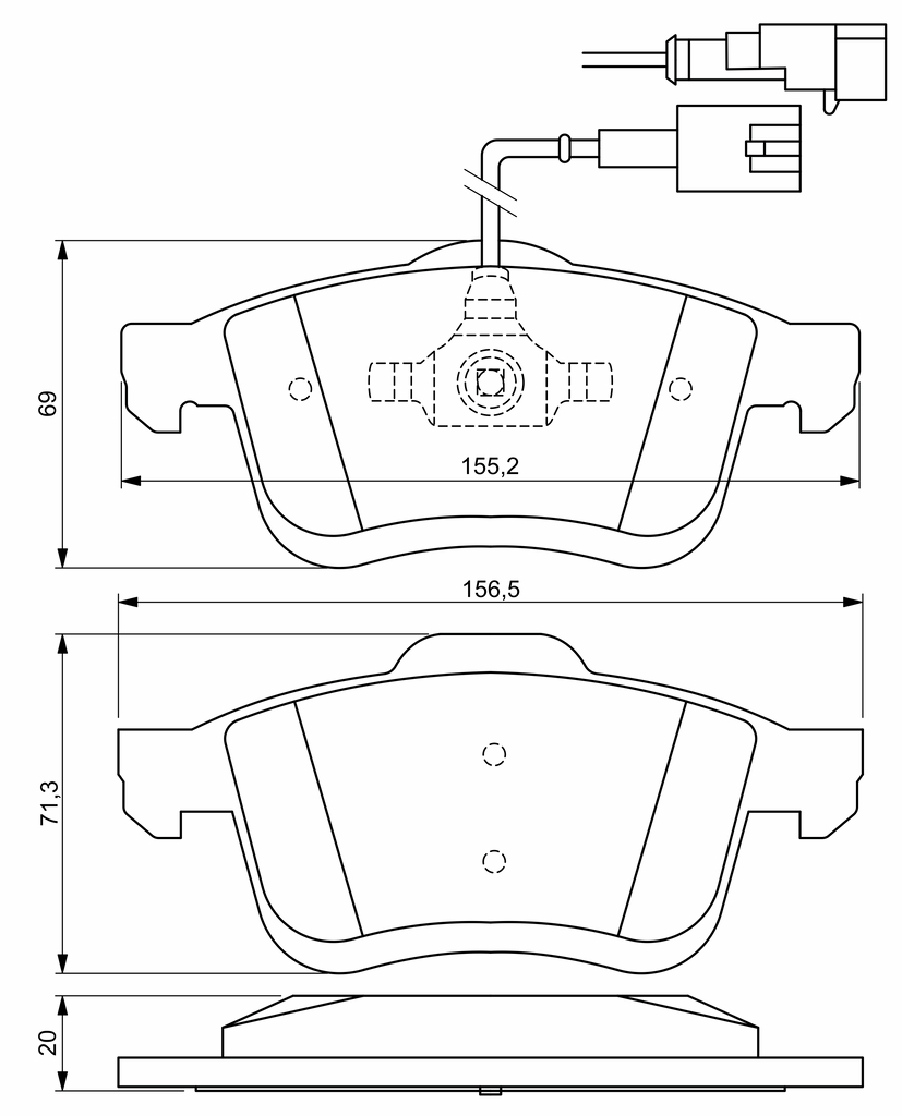 BOSCH Bremseklodser 0986494453 for LANCIA FIAT HOLDEN VAUXHALL