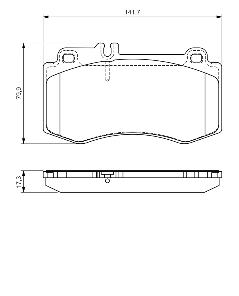 BOSCH Bremseklodser 0986494405 for MERCEDES-BENZ