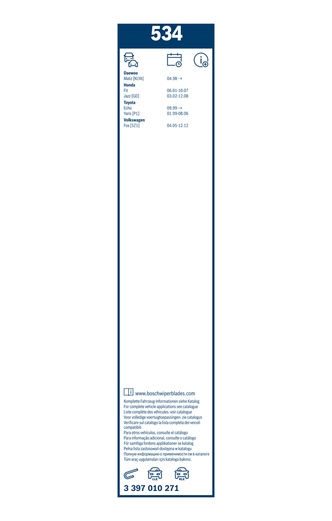 BOSCH Viskerblad 3397010271 foran