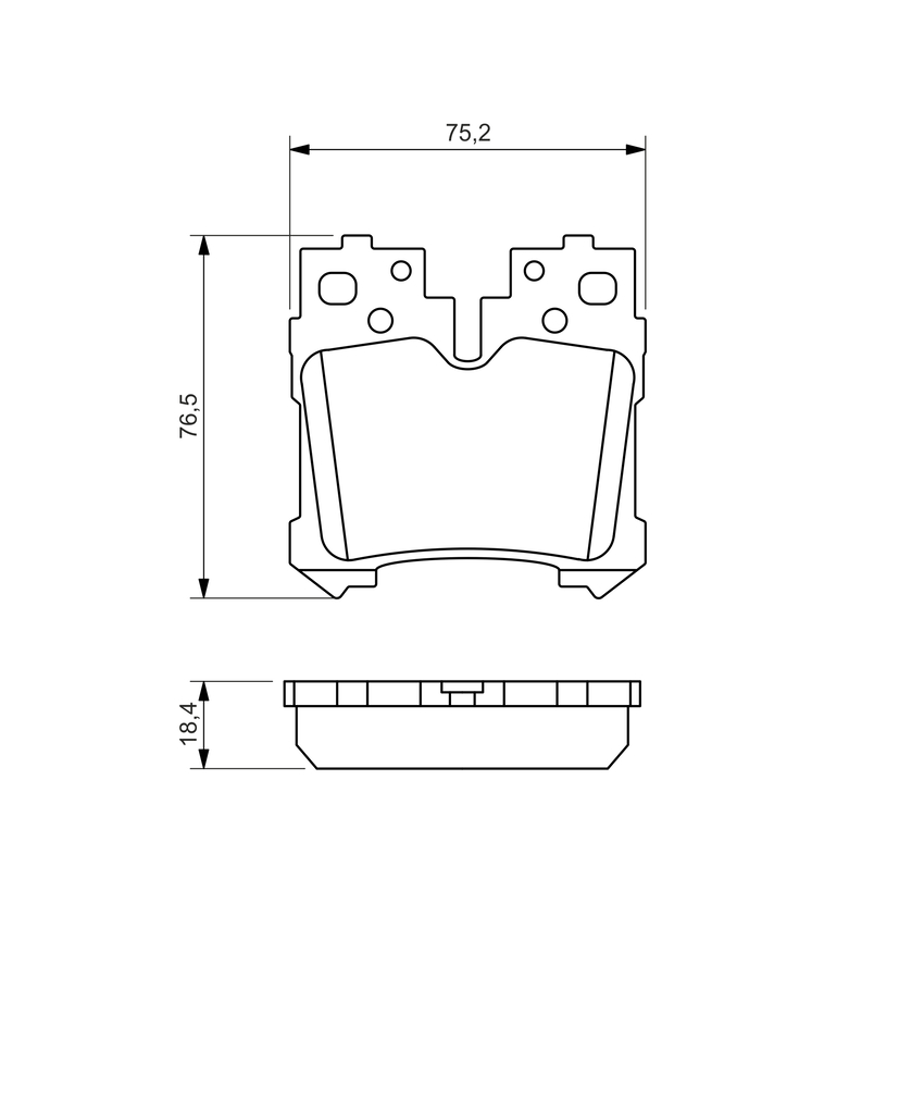 BOSCH Bremseklodser 0986494424 for LEXUS
