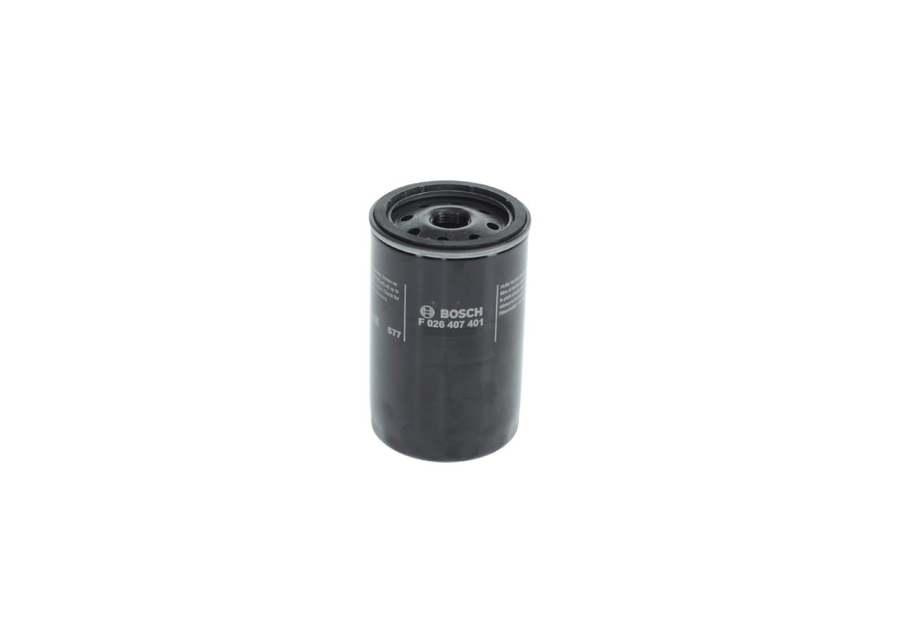 BOSCH Oliefilter F 026 407 401 Påskruet 124mm 3/4 16 UNF-2B for VW NISSAN PORSCHE