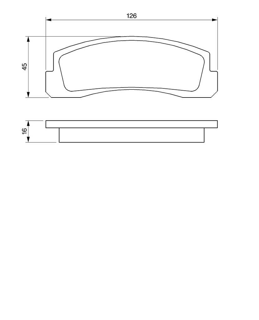 BOSCH Bremseklodser 0986466601 for LADA CHEVROLET