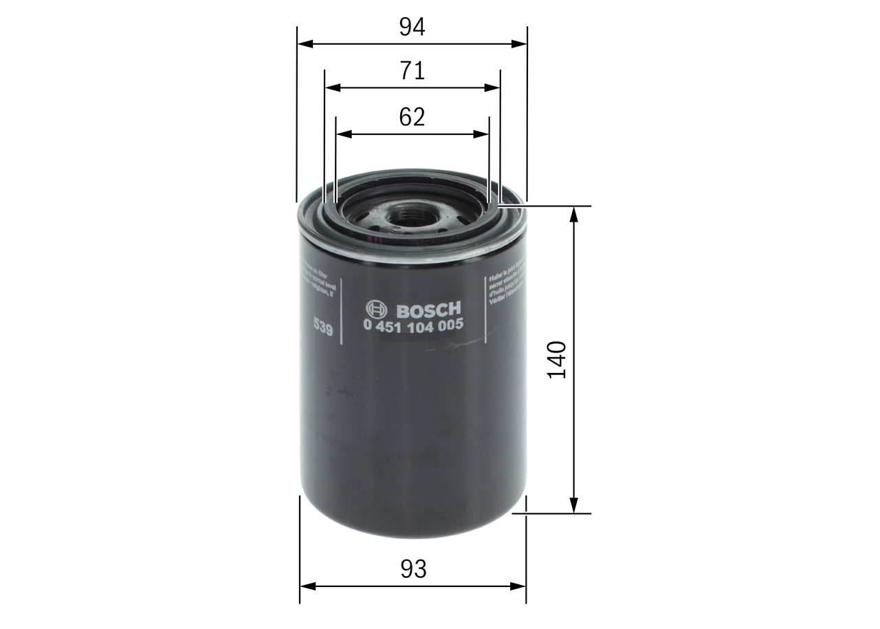 BOSCH 0 451 104 005 93mm for DAF IVECO FORD GMC RENAULT