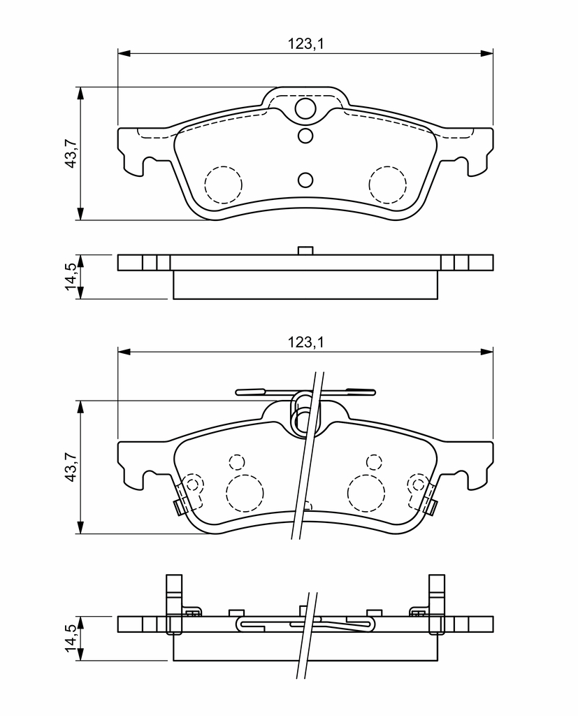 BOSCH Bremseklodser 0986494719 for HONDA