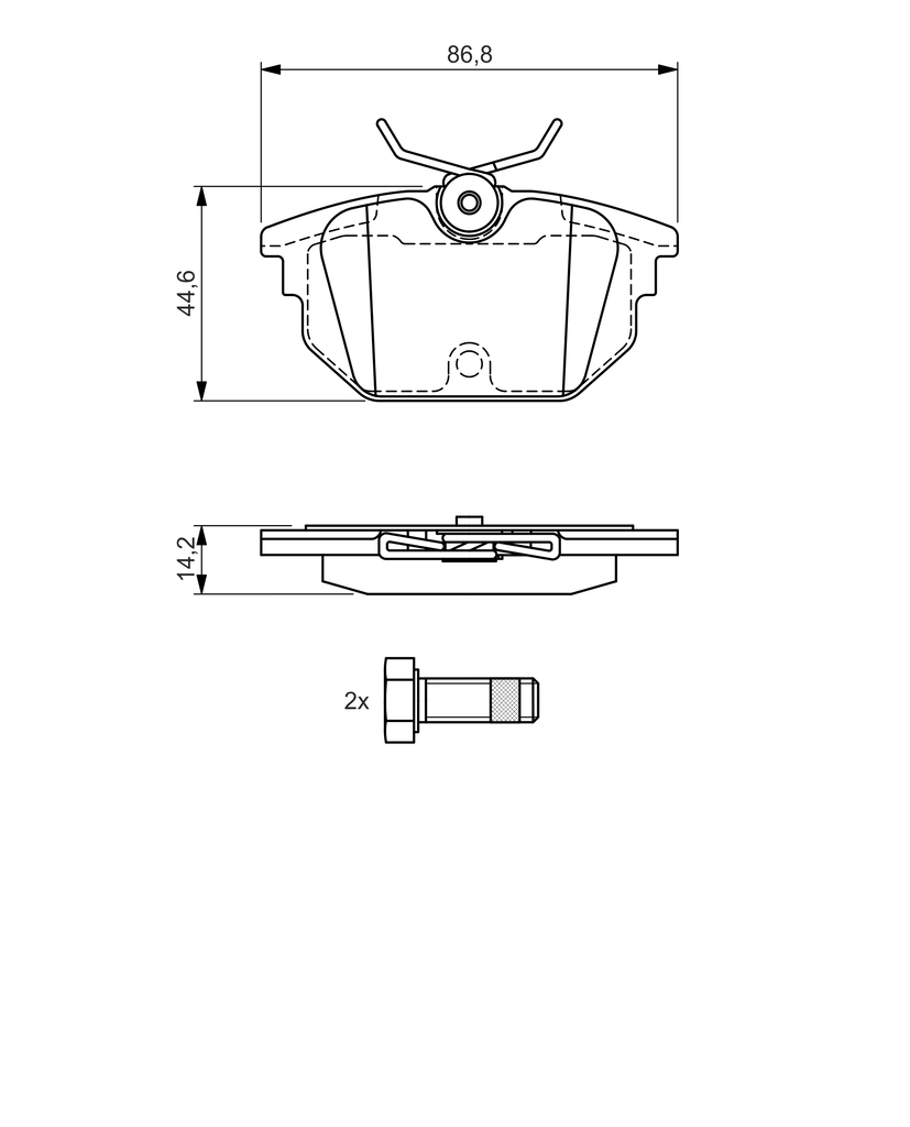 BOSCH Bremseklodser 0986424545 for LANCIA FIAT ALFA ROMEO