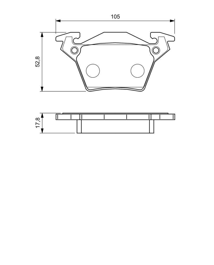 BOSCH Bremseklodser 0986460002 for MERCEDES-BENZ