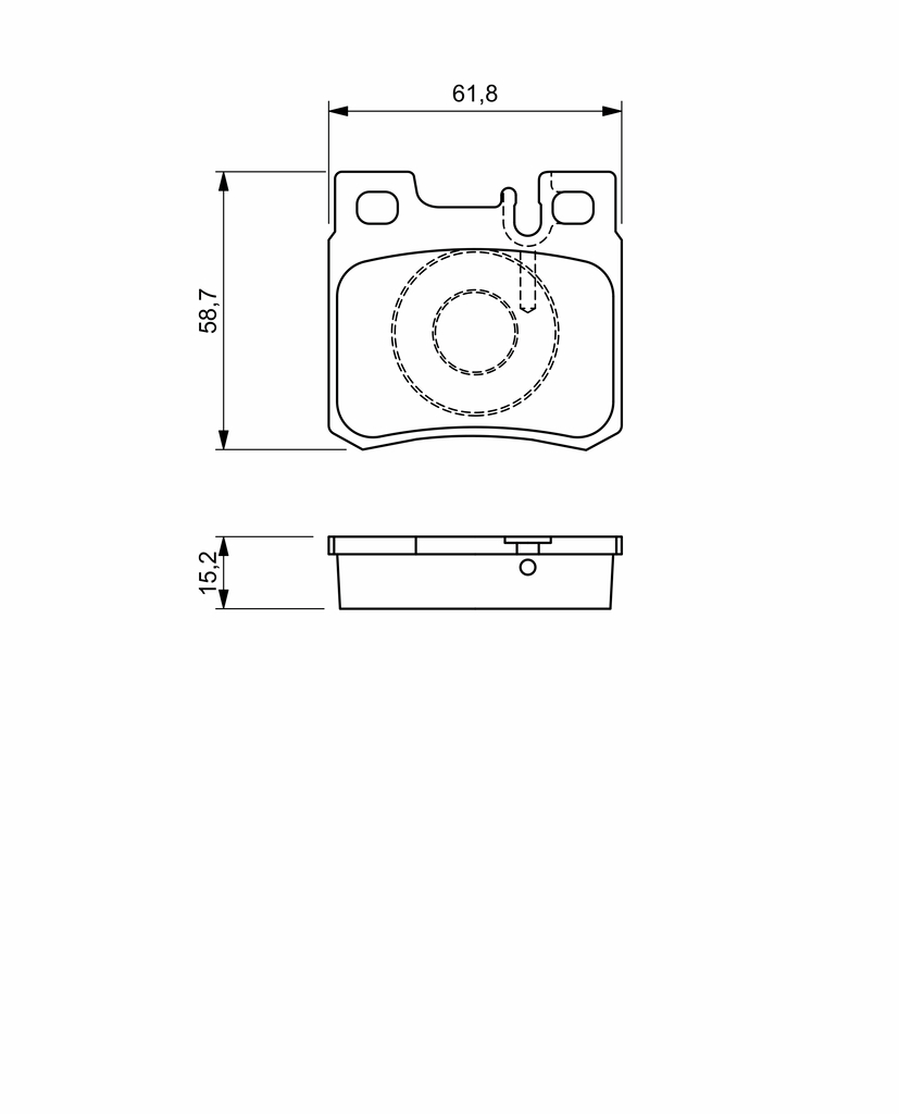 BOSCH Bremseklodser 0986490260 for MERCEDES-BENZ