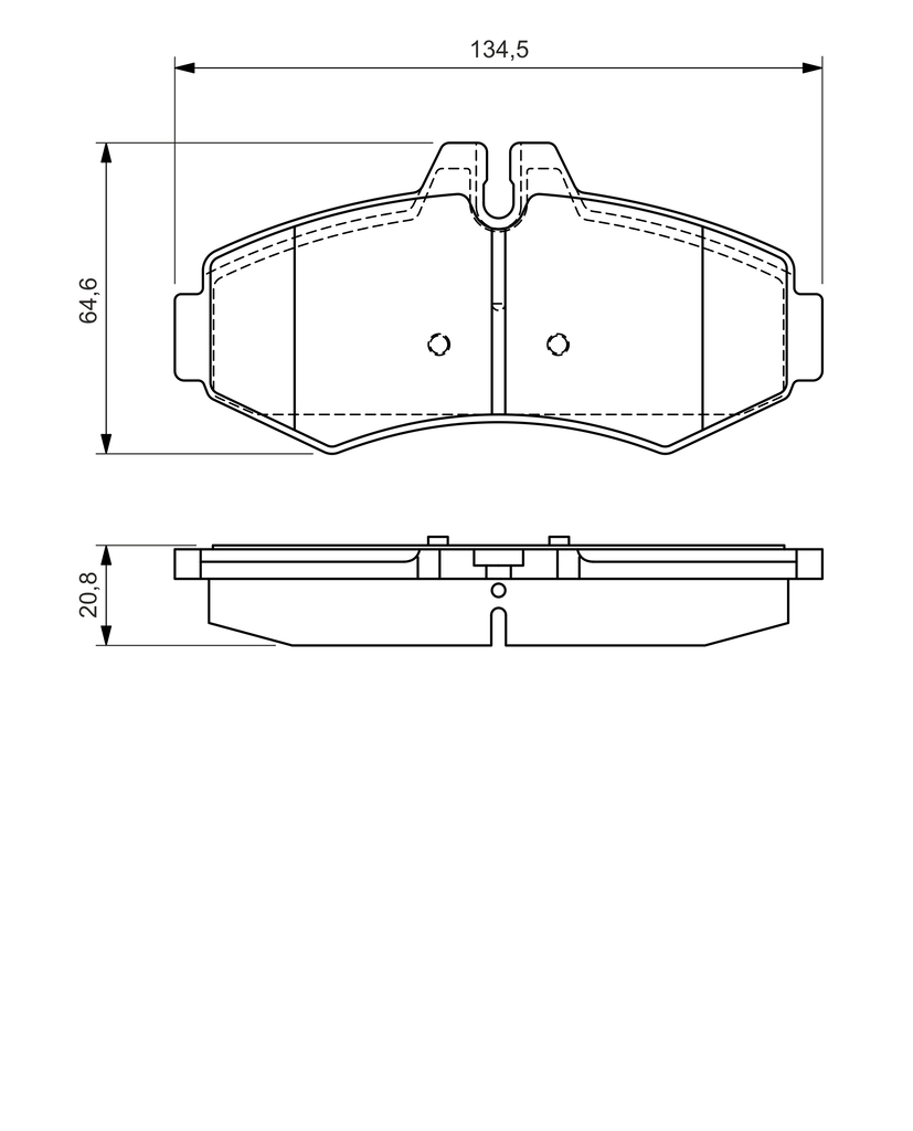 BOSCH Bremseklodser 0986494013 for MERCEDES-BENZ