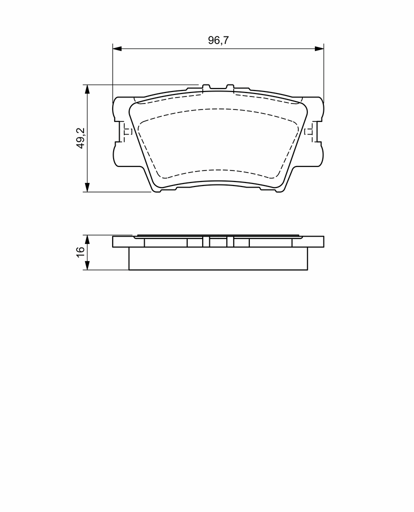 BOSCH Bremseklodser 0986494154 for TOYOTA LEXUS