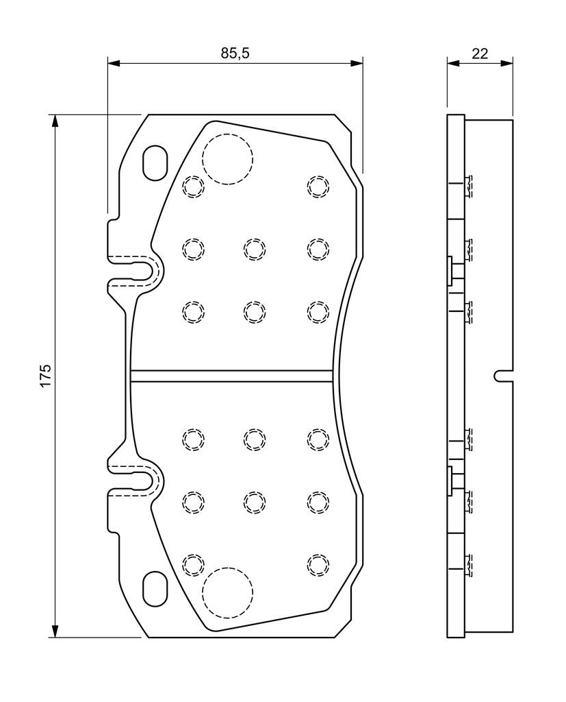 BOSCH Bremseklodser 0986494257 for IVECO MERCEDES-BENZ NISSAN
