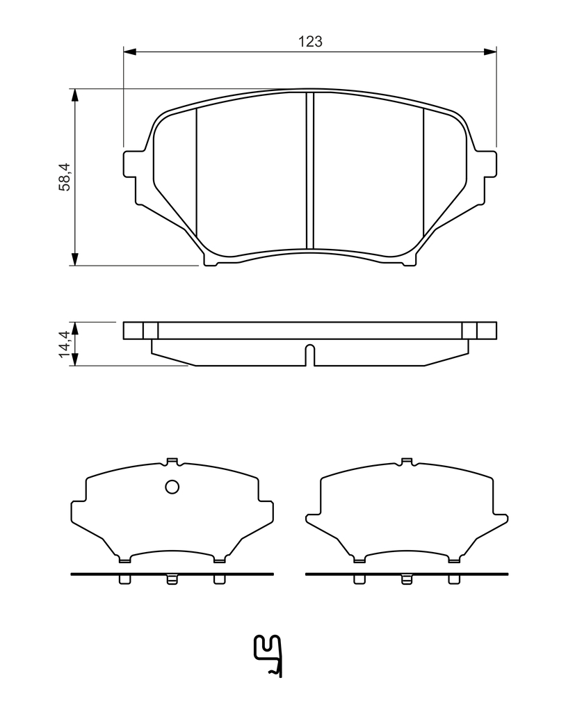 BOSCH Bremseklodser 0986494322 for MAZDA