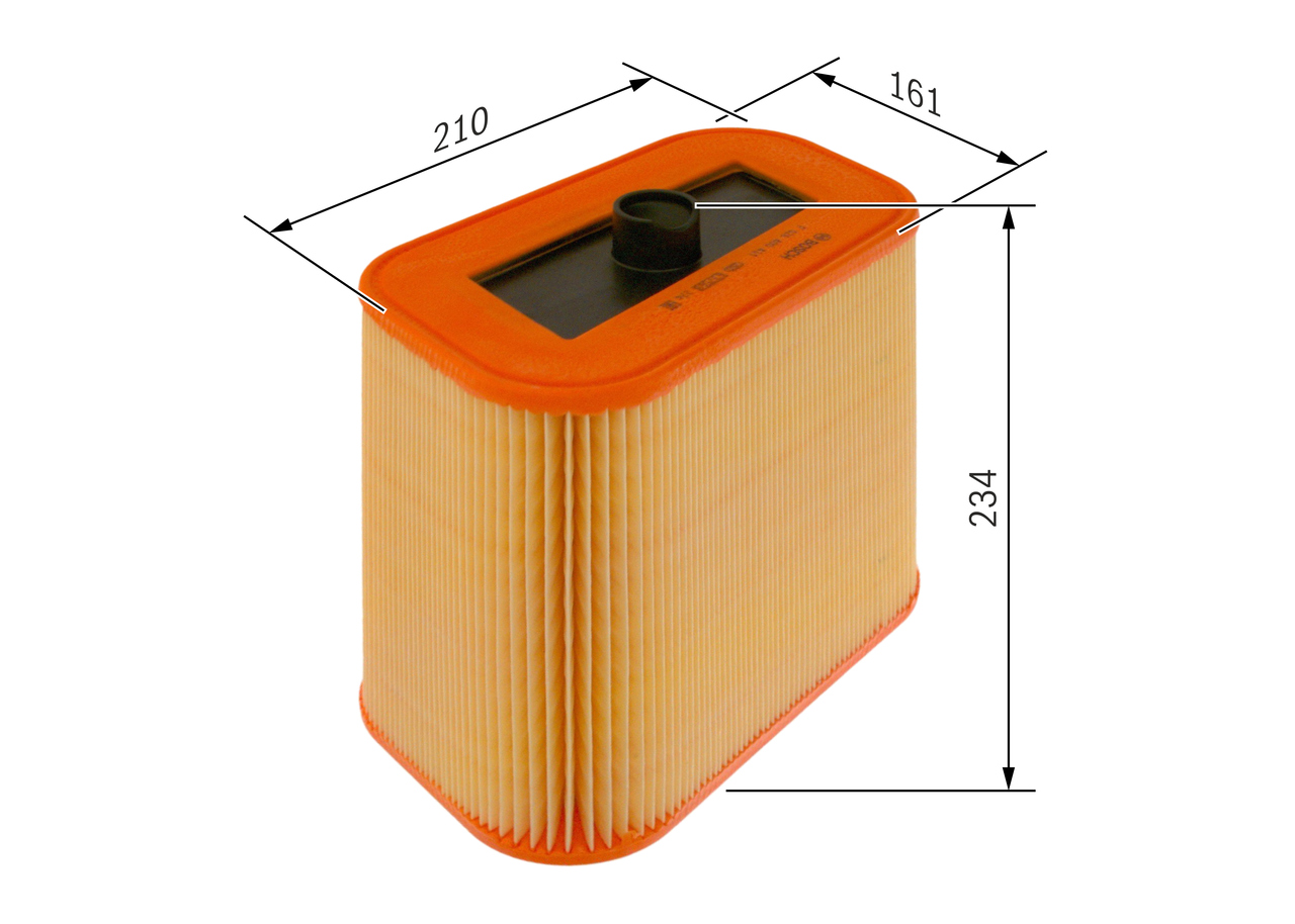 BOSCH Luftfilter f026400431 Filterindsats length_mm_203|Længde [mm]|210 width_mm_206|Bredde [mm]|161 height_mm_209|Højde [mm]|224 224mm for BMW